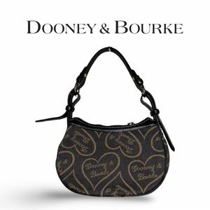 DOONEY & BOURKE 1990’s Pouchette Hearts Canvas